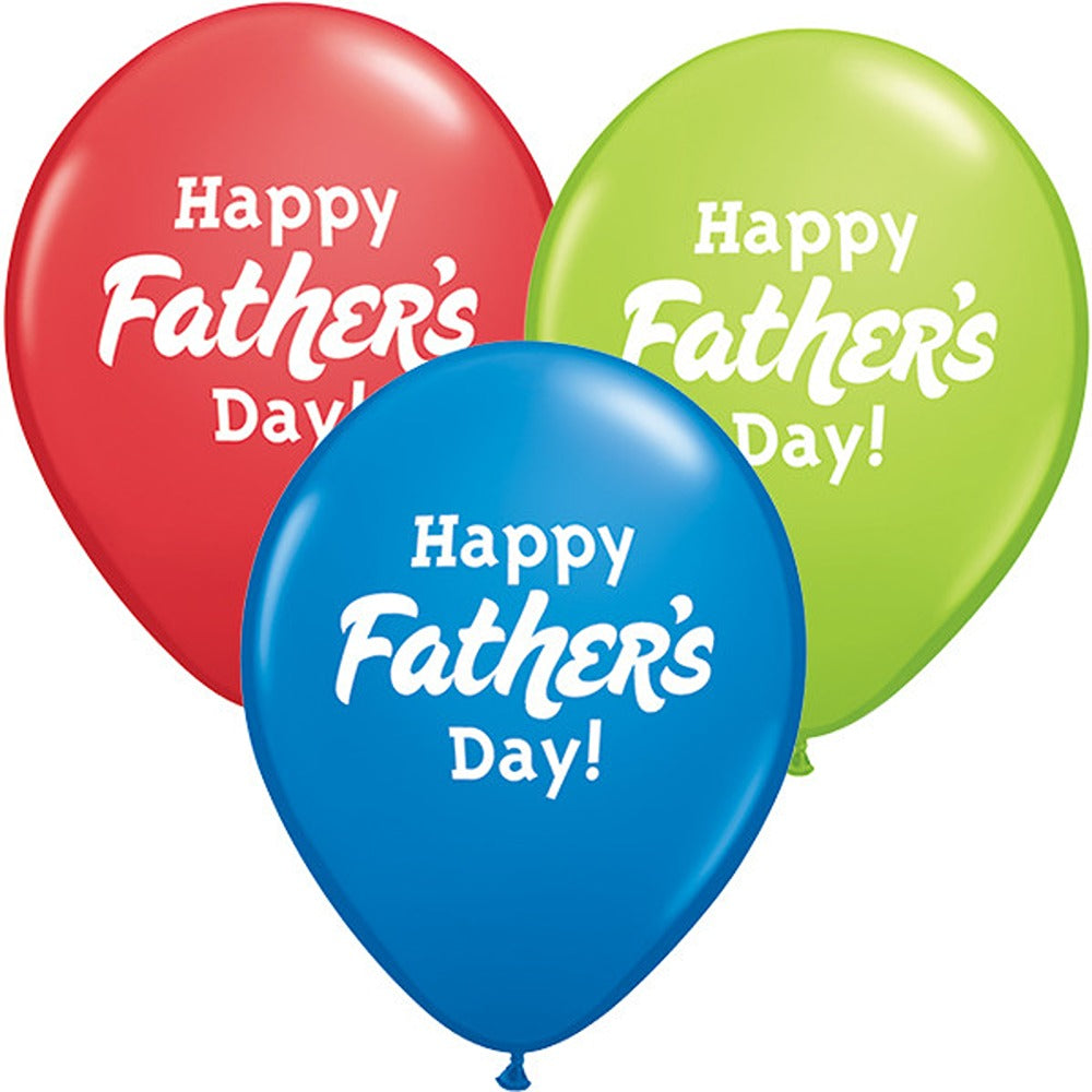 Qualatex 11'' Fathers Day print latex balloons (50)