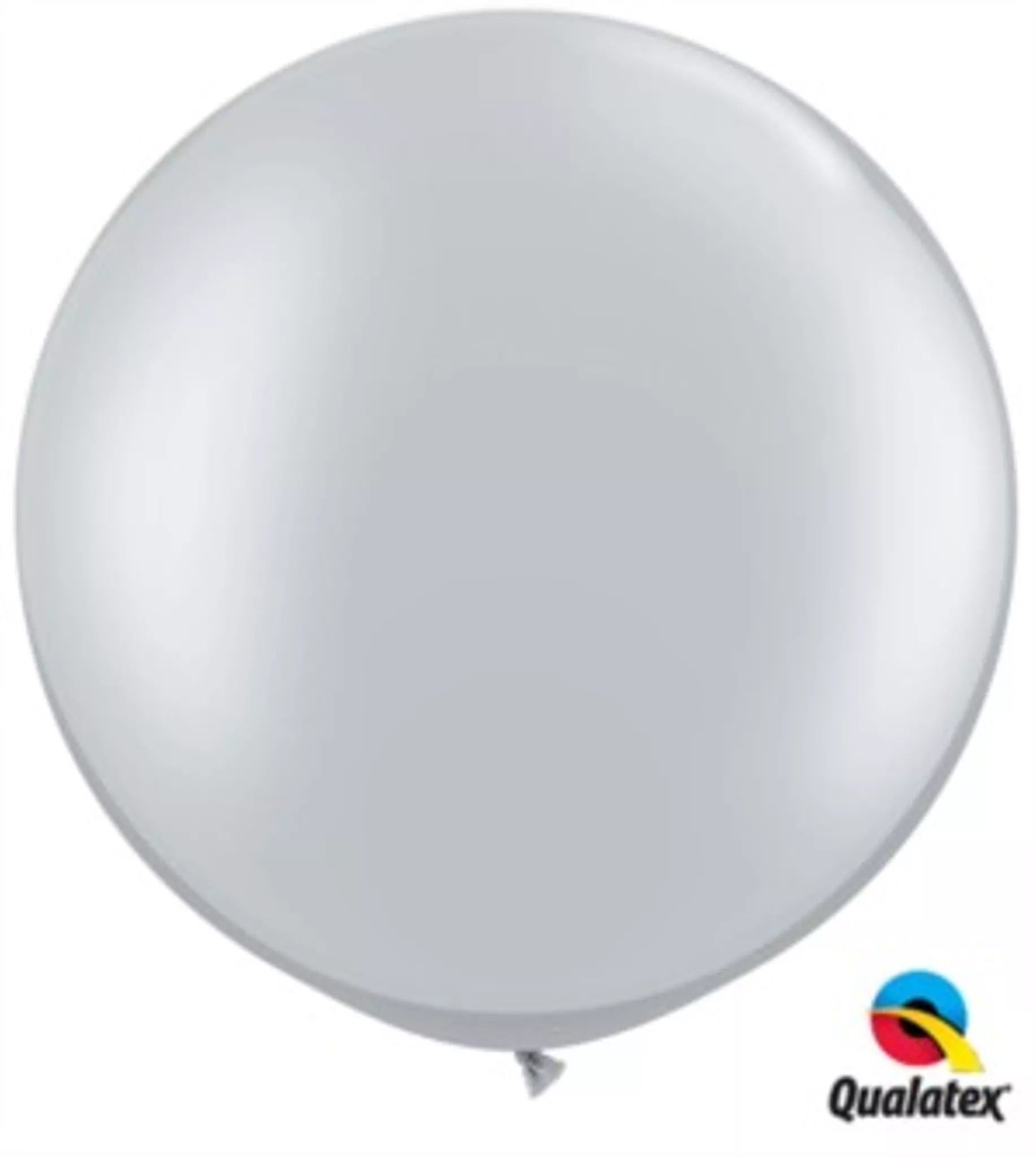 Qualatex 30" silver Latex Balloons (2)