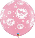 Qualatex  3' Baby Girl Dots latex balloons (2)