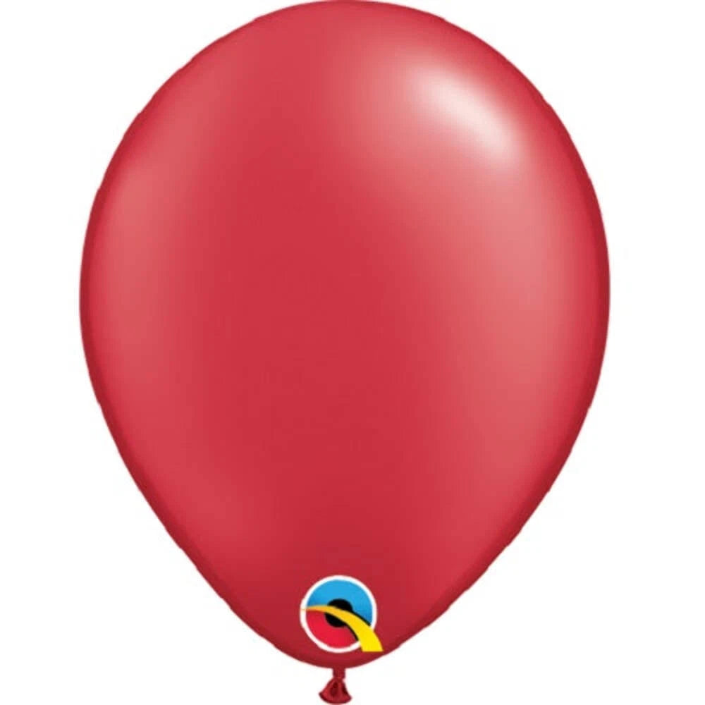 Qualatex 5'' Pearl Ruby Red balloons (100)