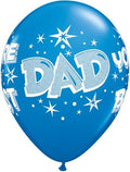 Qualatex 11'' Dad your the Best 25ct Latex print balloons