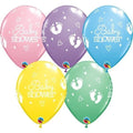 Qualatex 11'' Baby Shower footprint latex balloons (25ct)