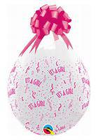 Qualatex 18'' Its a girl Diamond Clear stuffing latex balloons (25)