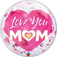 Qualatex 22'' Mothers Day Love you Mum printed bubble