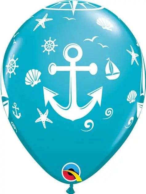Qualatex 11'' Nautical print latex balloons (25)