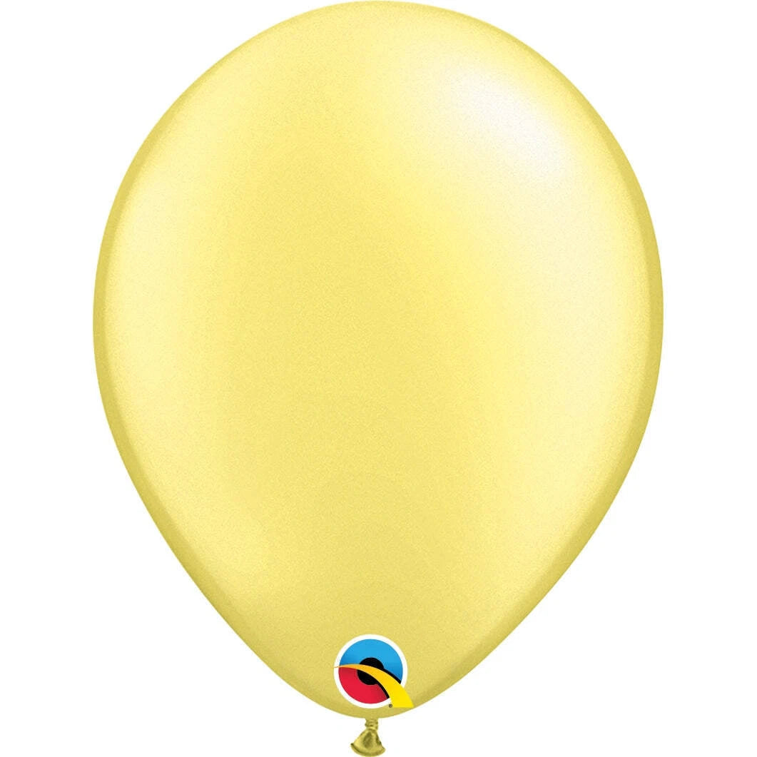 Qualatex 16'' Pearl Lemon Chiffon latex balloons (50)