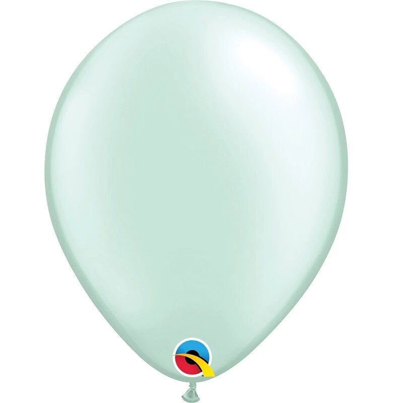 Qualatex 5'' Pearl Mint Green latex balloons (100)