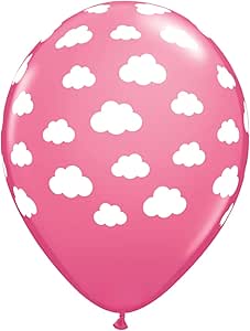 Qualatex 11'' Pink cloud print balloon (25)